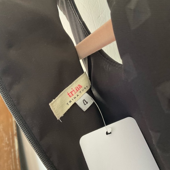 TrinaTurk Textured Little Black Dress - Picture 3 of 4